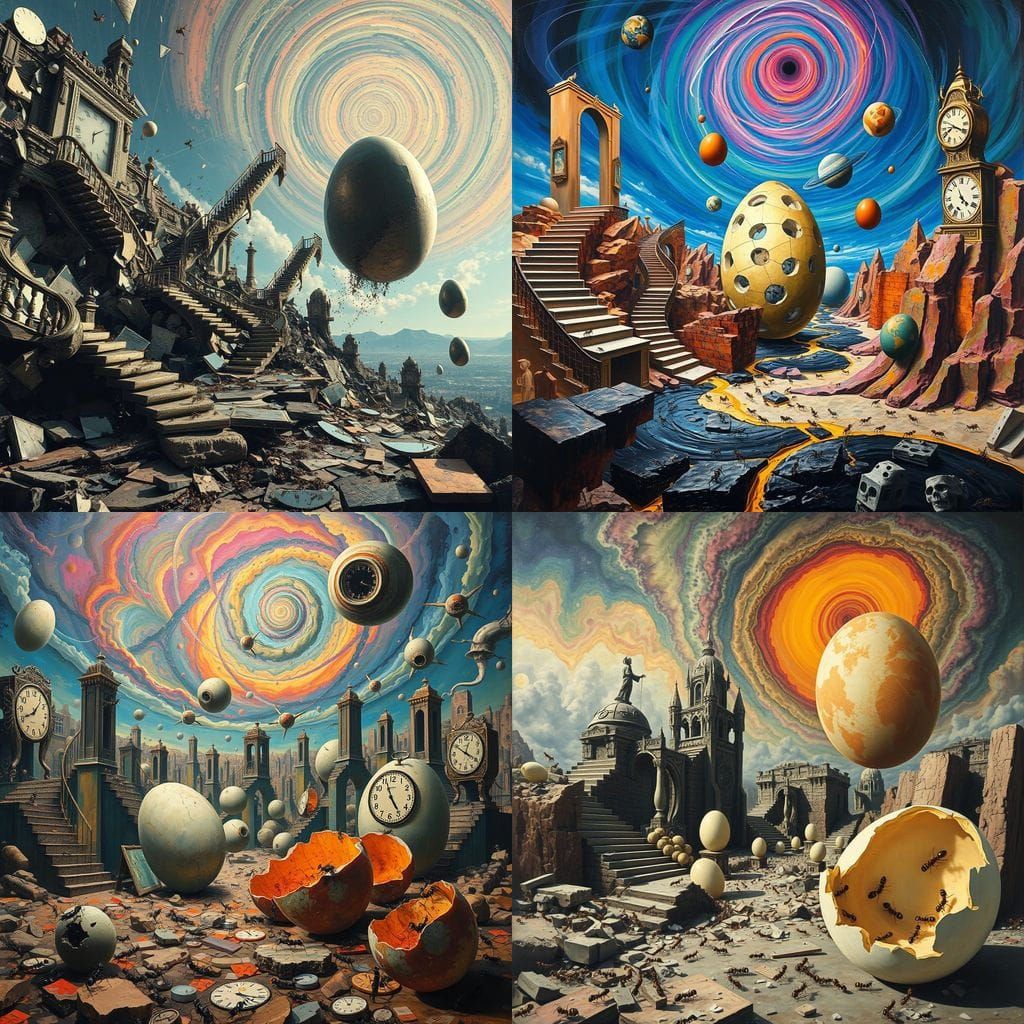 Apocalyptic Surreal Landscape in Dreamlike Style