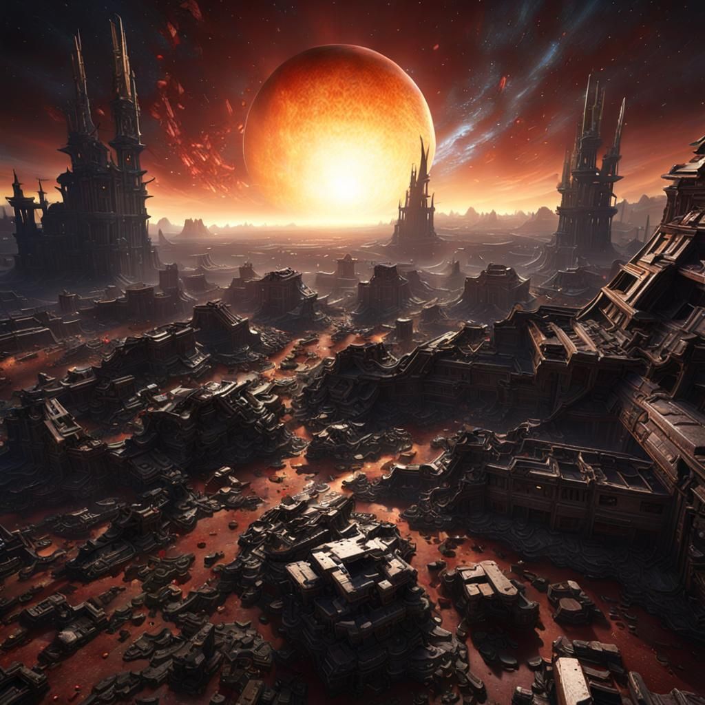 Apocalyptic Planet Destruction in Space