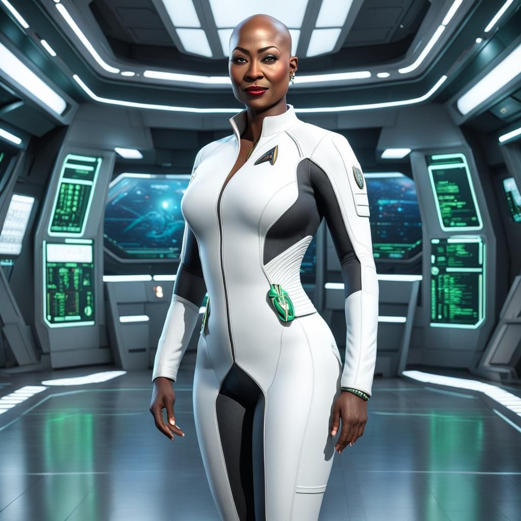 Futuristic Medical Bay Portrait of a Starfleet Doctor
