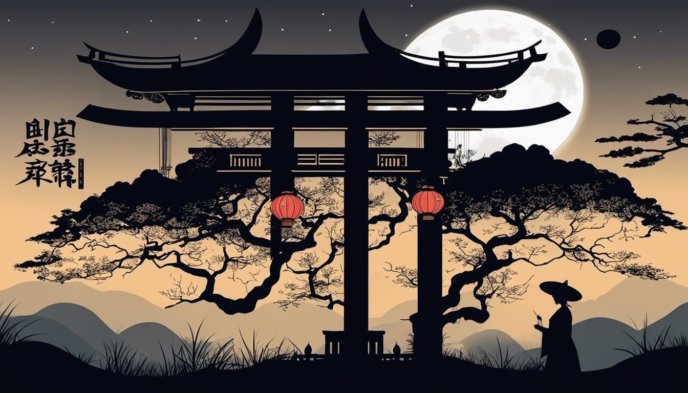 Mid-Autumn Festival Moon Worship in Minimalist Style