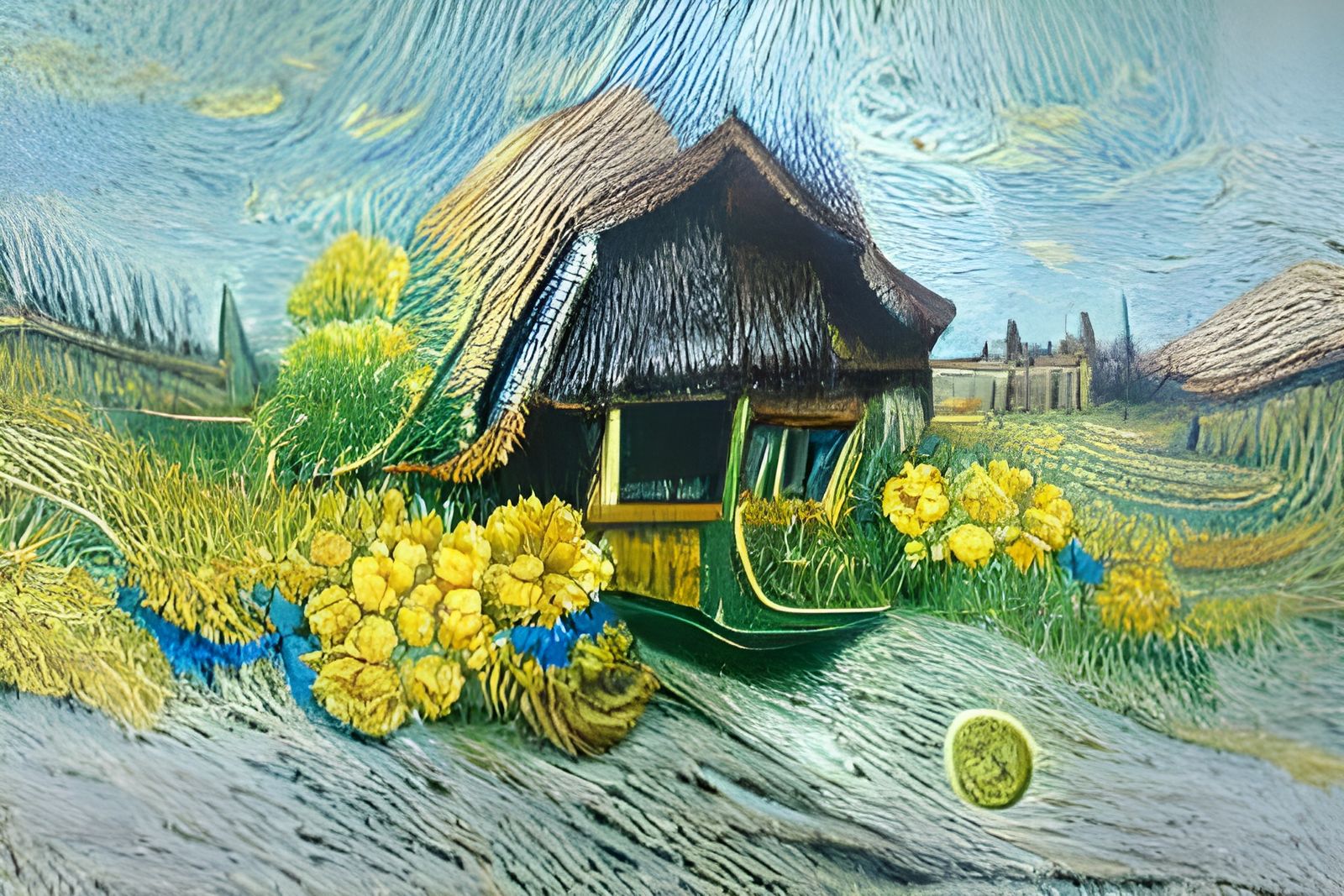 Detailed Painting in Van Gogh Style