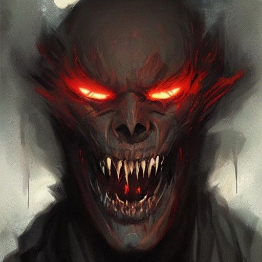 Sinister Demonic Figure in a Dark Style