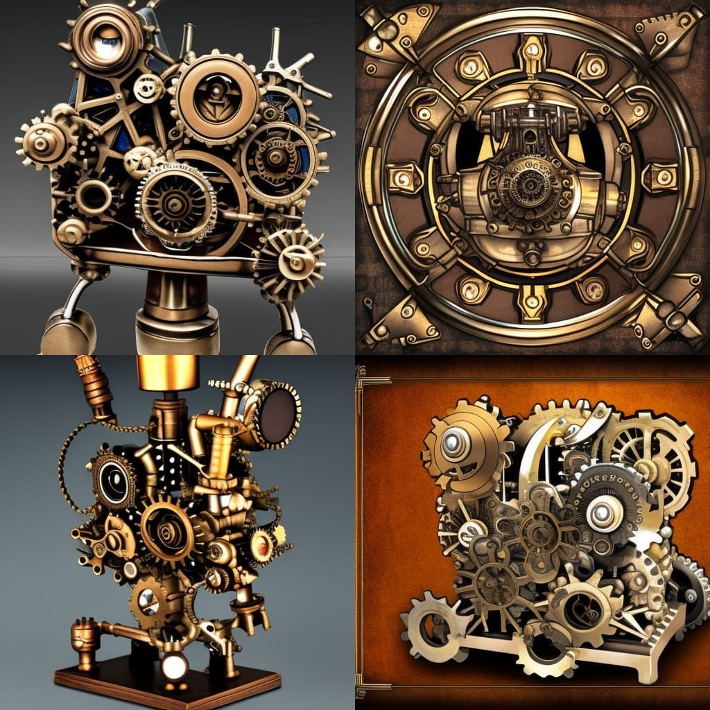 Steampunk Engine Personifying Divine Masculinity