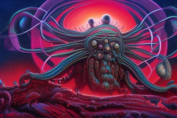 Advanced Alien Hunters in Dark Sci-Fi Style