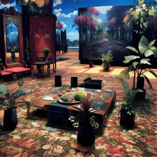 Photorealistic Scene in the Style of Henri Rousseau