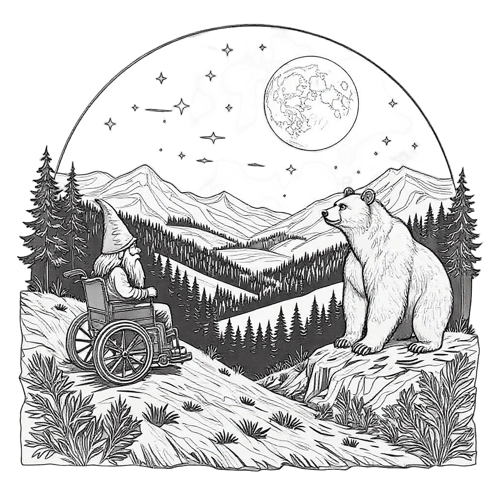 Gnome, Valley, and Bear Bas Relief