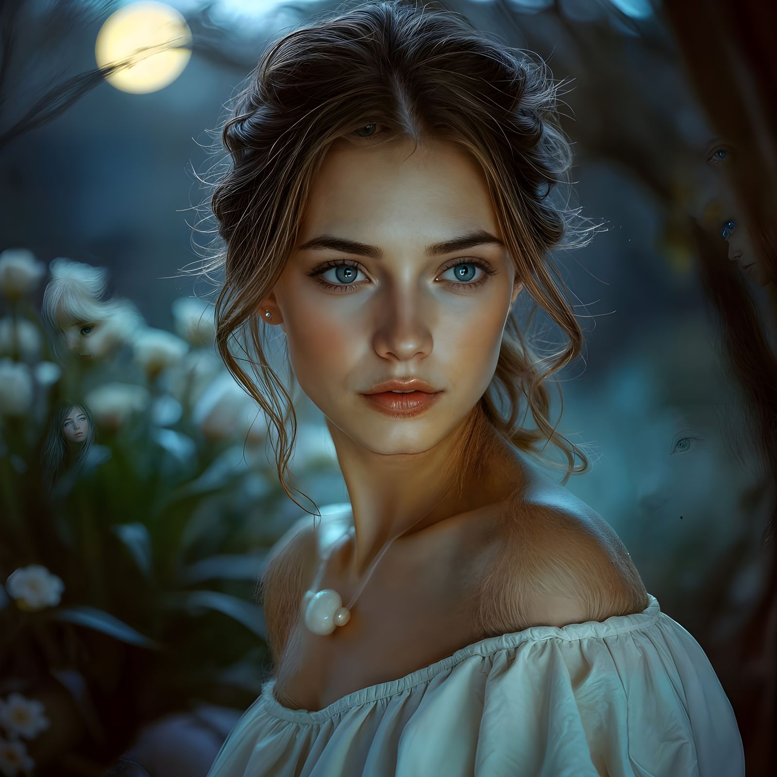 Sad Woman Portrait with Cinematic Lighting