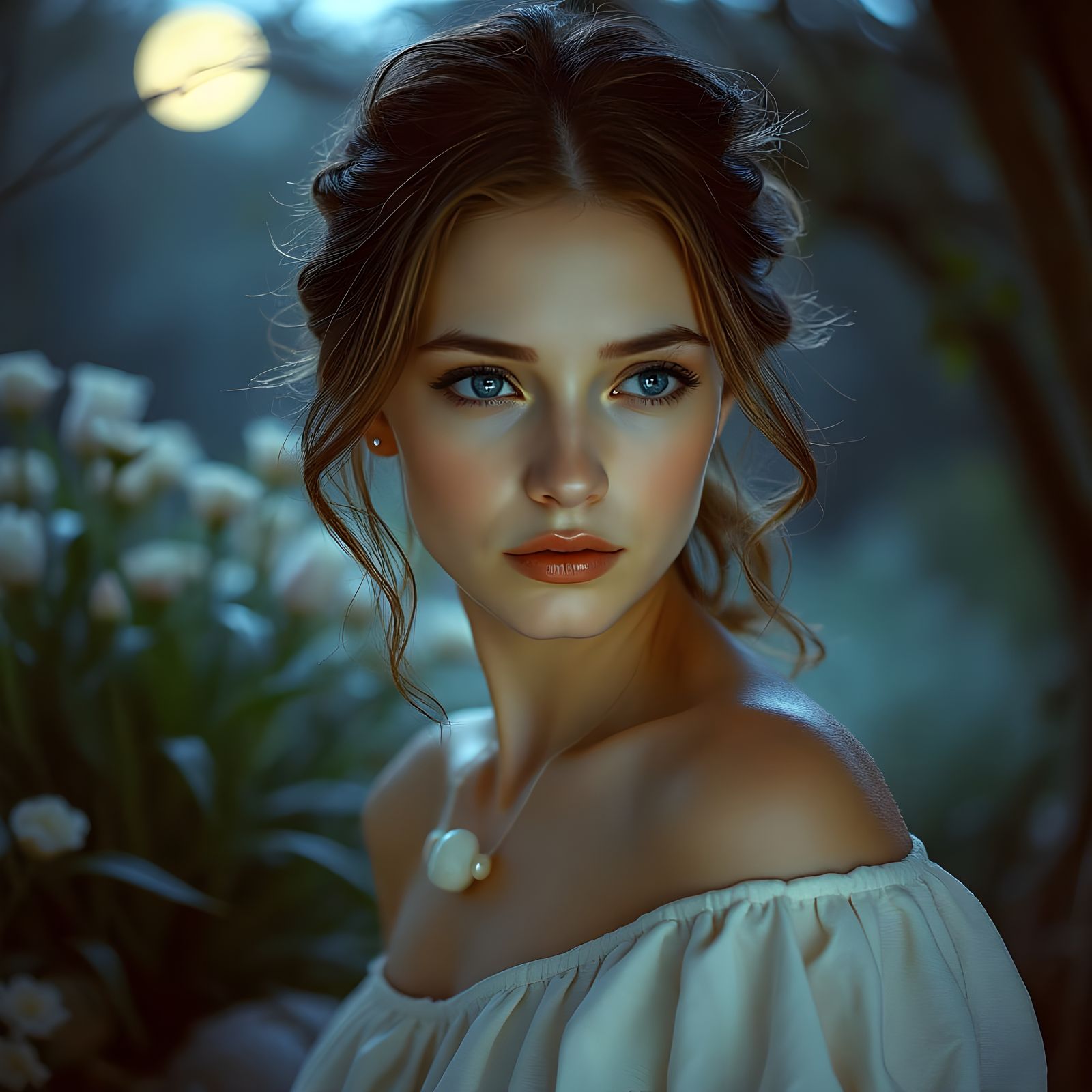 Sad Woman Portrait in Cinematic Style