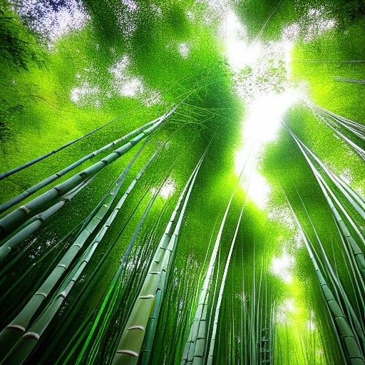 Meeting Friends in a Bamboo Forest