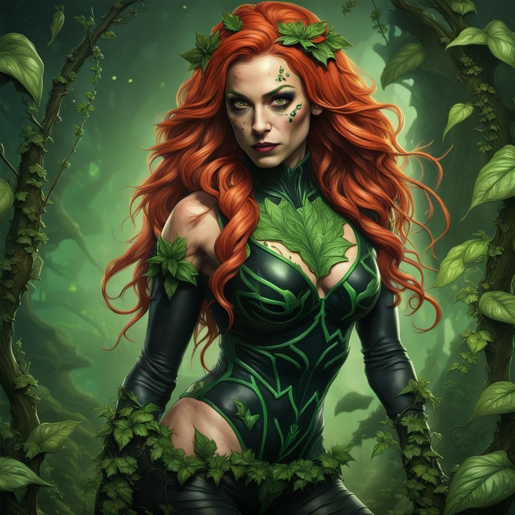 Becky Lynch as Poison Ivy: Detailed Matte Painting