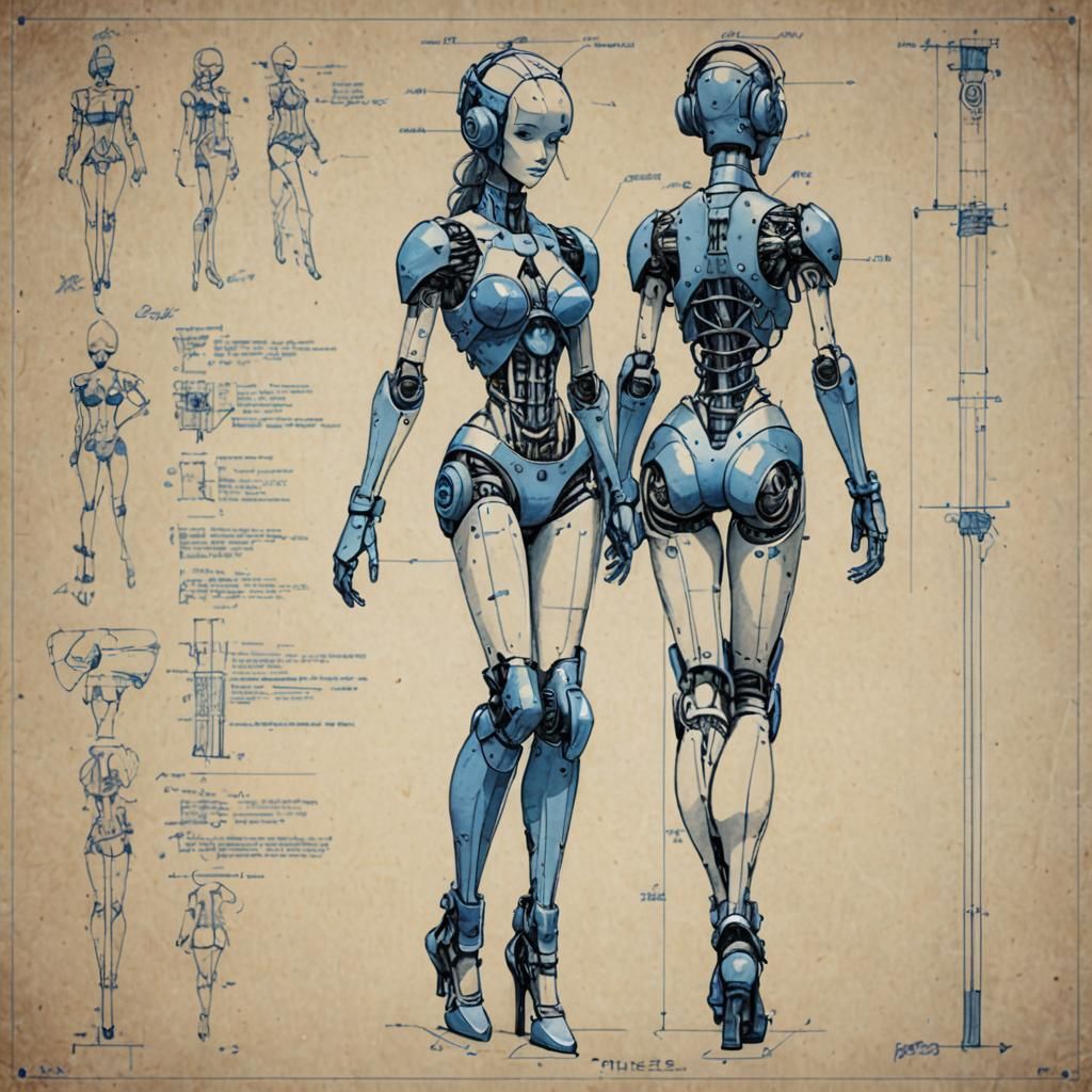 Female Robot Pole Dancer Blueprint