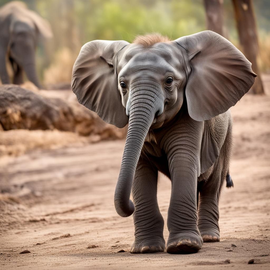 Cute Baby Elephant Image