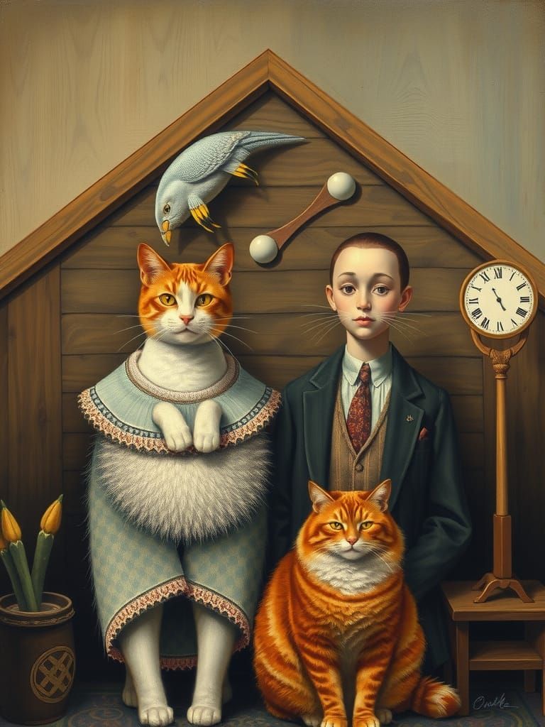 Feline Gothic in Regionalist Style