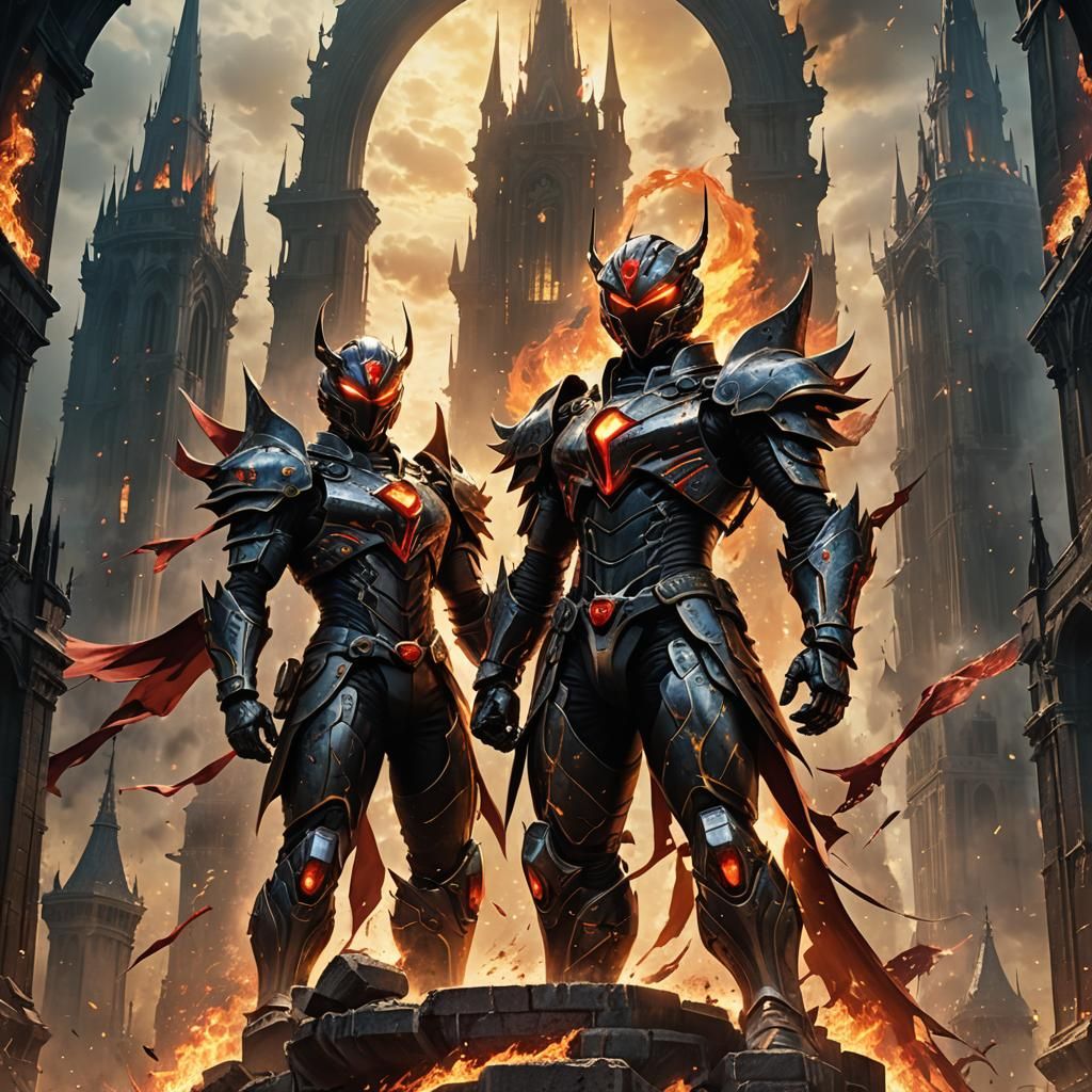 Kamen Rider Tower: Cel-Shaded Anime Wallpaper