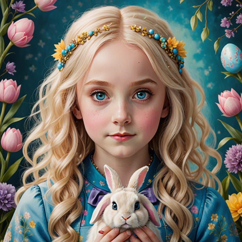 Enchanting Luna Lovegood in Whimsical Easter Regalia