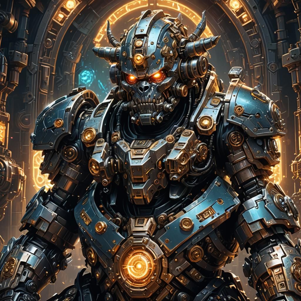 Mecha Ork Bro in Lavish Sci-Fi Laboratory