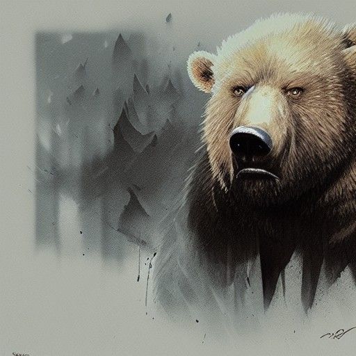 Sinister ManBearPig in Dark Fantasy Style