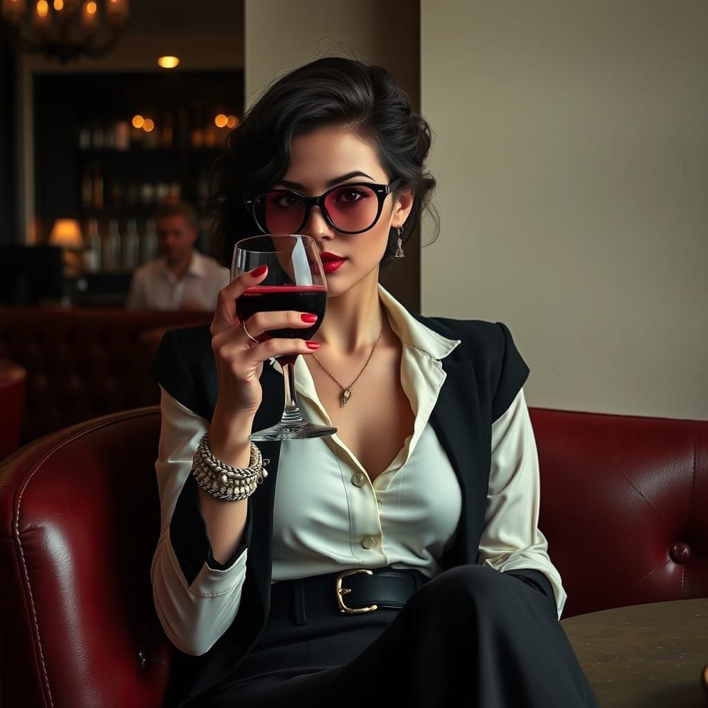 The Blood Connoisseur in Haute Couture Vampire Elegance