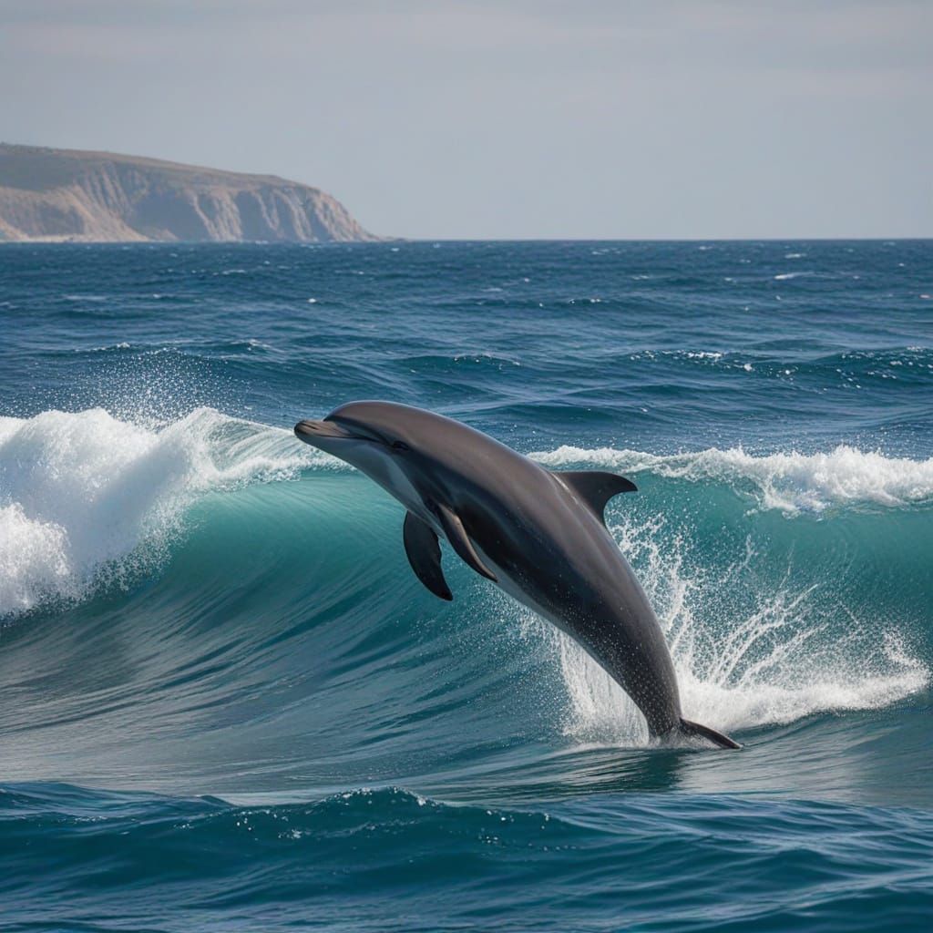 Showcase the majesty of the mighty ocean through an AI-gener...