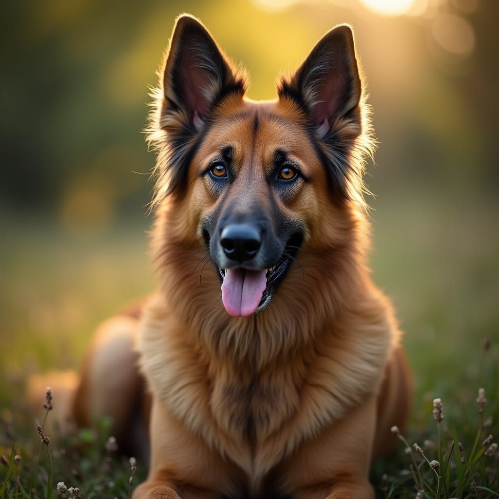 Majestic Dog in Serene Bokeh Effect