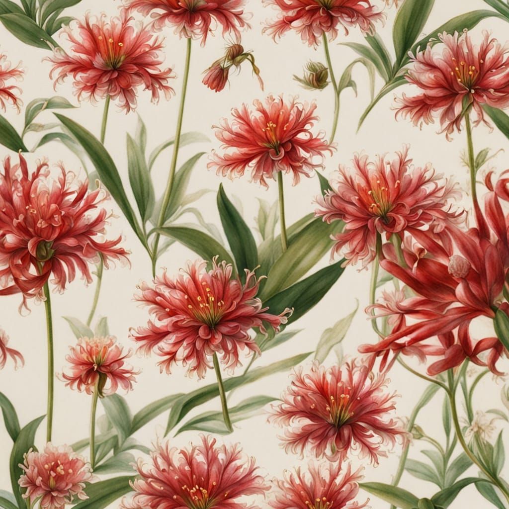 Vibrant Red Spider Lilies in Full Bloom