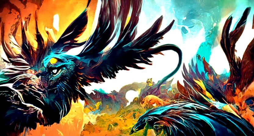 Majestic Gryphon Hybrid Digital Art