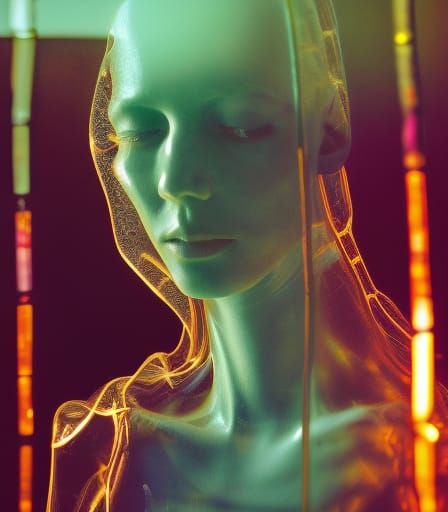 Amber-encased Disdain: Hyperrealistic National Geographic Ph...