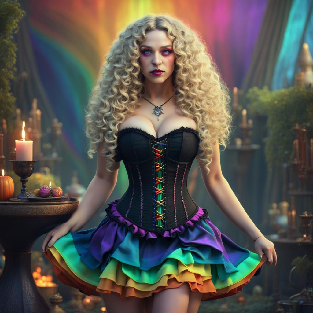 Summer Witchcraft: Detailed Matte Painting in Rainbow Colors