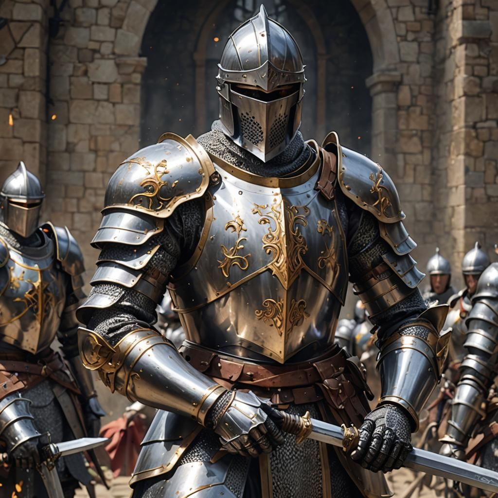 Legendary Knight Multitasking: Digital Rendering