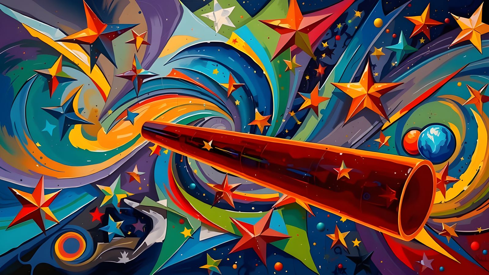 Vivid Spinning Mirrors Reflecting Cosmic Star Vortex