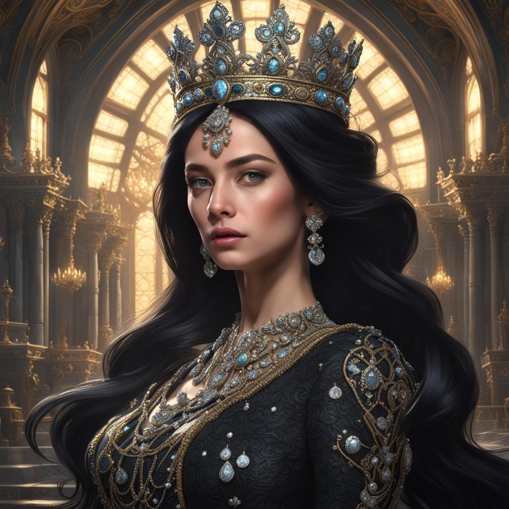 Diamond Crown Princess in Dark Fantasy Style