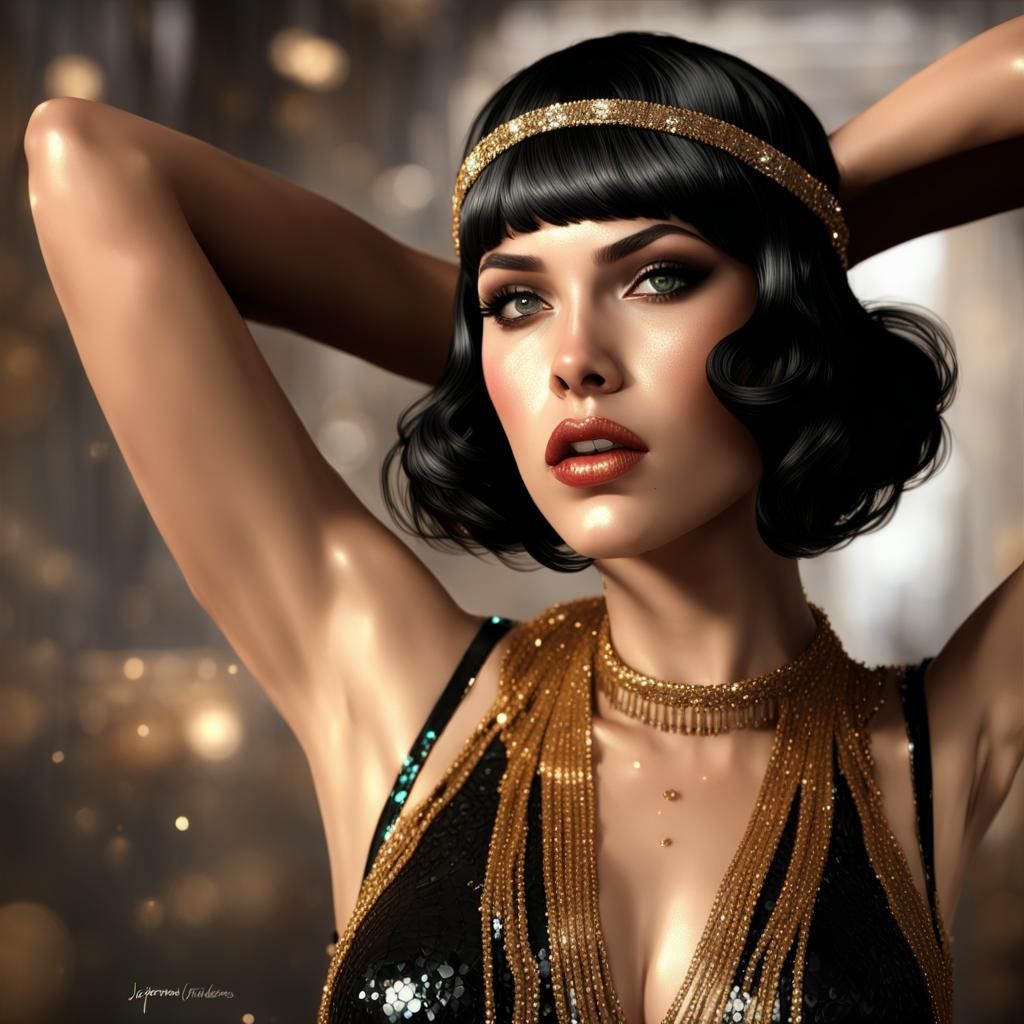 Eiza Gonzales in 1920s Flapper Dress