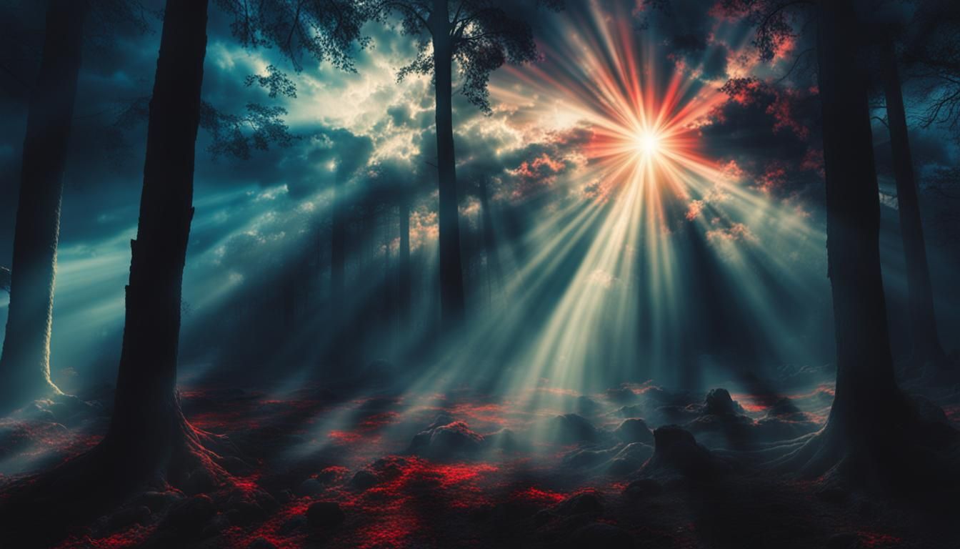 Ethereal Lights Pierce the Fog