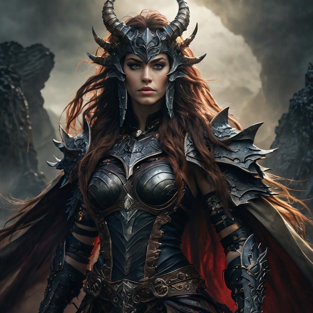 Heroic Demon Slayer in Luis Royo Style