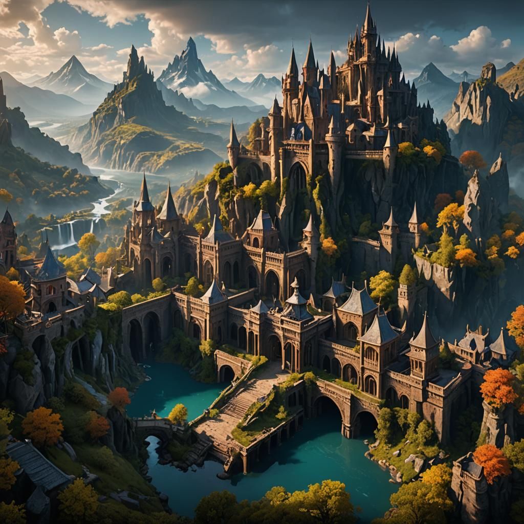 Fantastical Deluge in Detailed Matte Painting