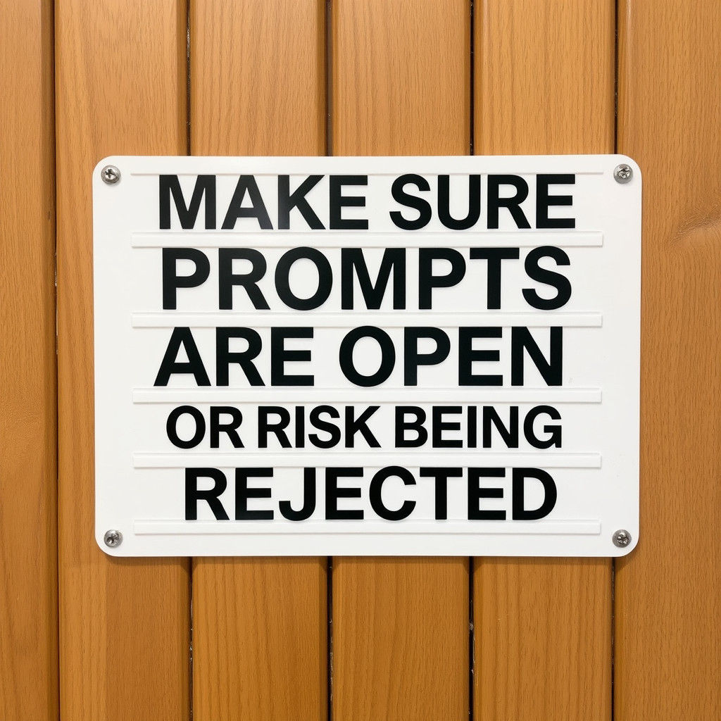 Just a sign for an open prompt challenge to post at the end ...