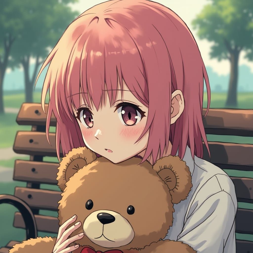 Serene Anime Girl Lost in Thought