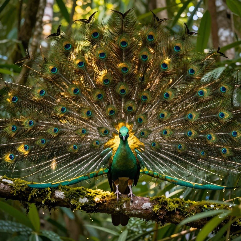 Greater Bird-of-Paradise in Dappled Sunlight