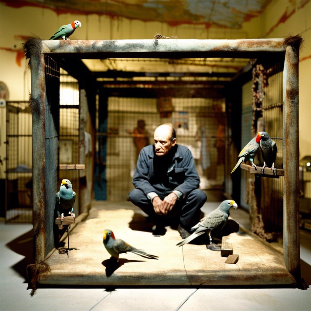 Birdman of Alcatraz: Surreal Prison Scene