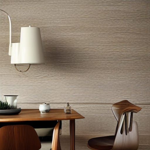 Elegant Mid-Century Modern Wooden Chair in Spacious Room