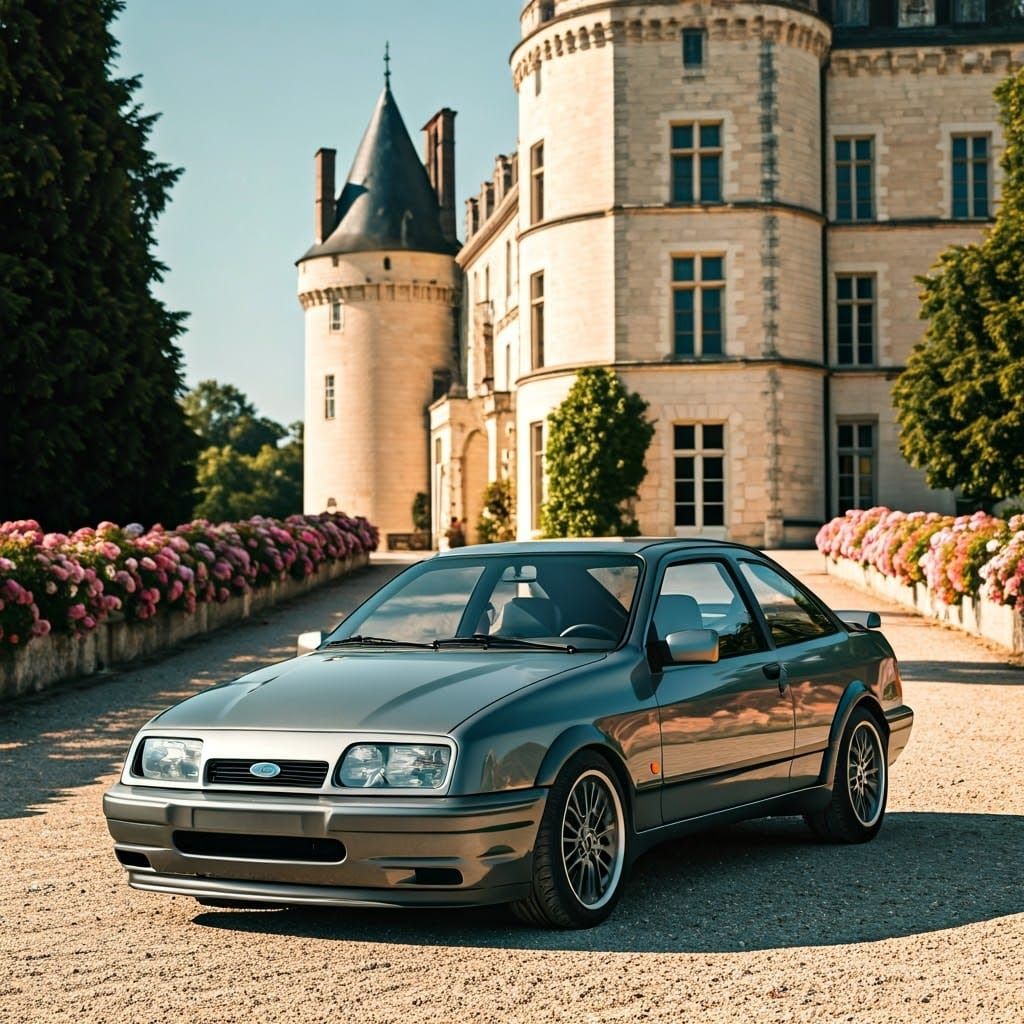 Luxurious Supercar GT Conceived in Cinematic Style Outside F...