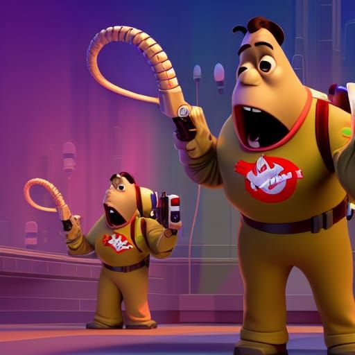 Ghostbusters: Pixar-Style 3D Concept Art
