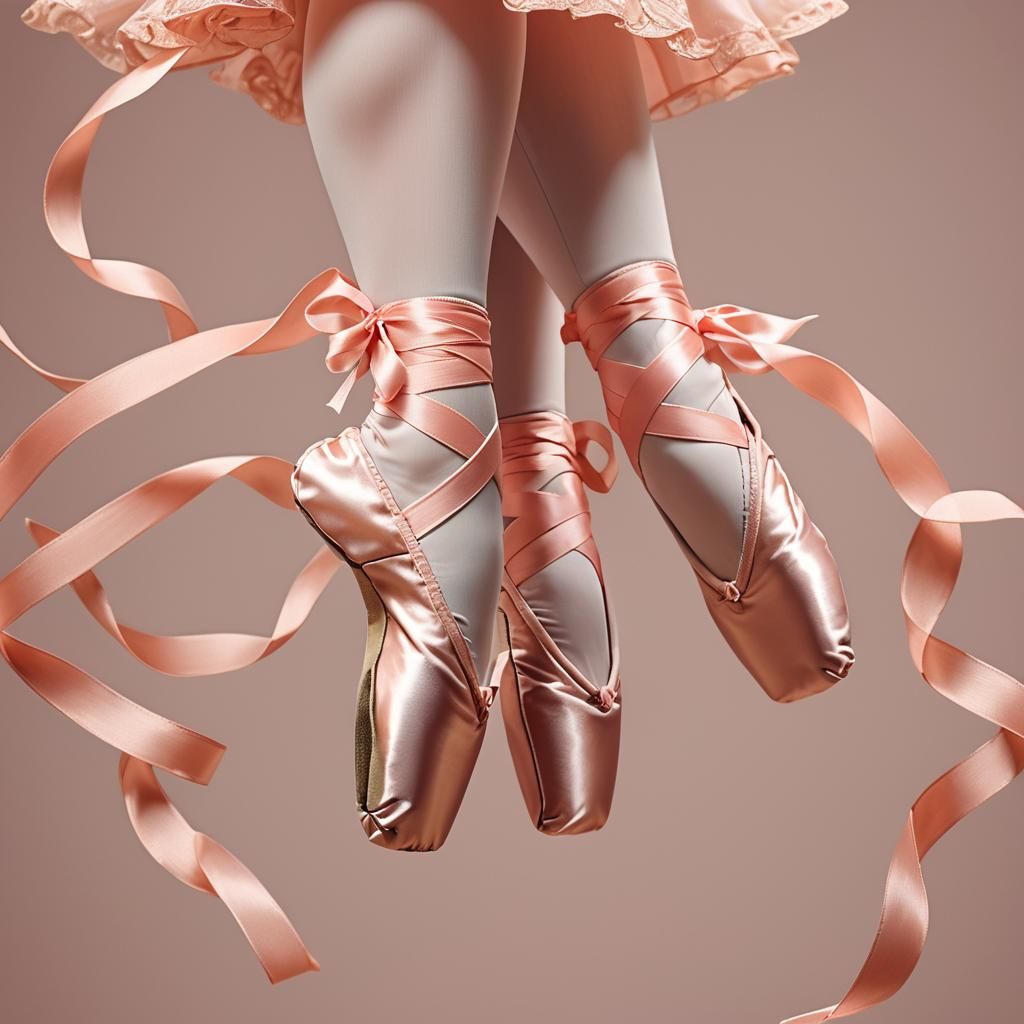 Ballet Shoes en Pointe in Baroque Art Style