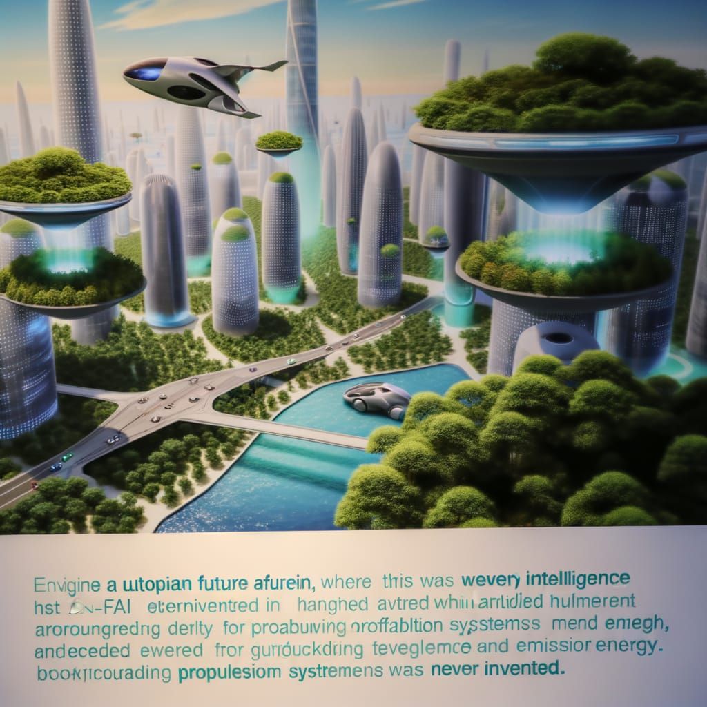 Utopian Future in Frutiger Aero Style, No AI
