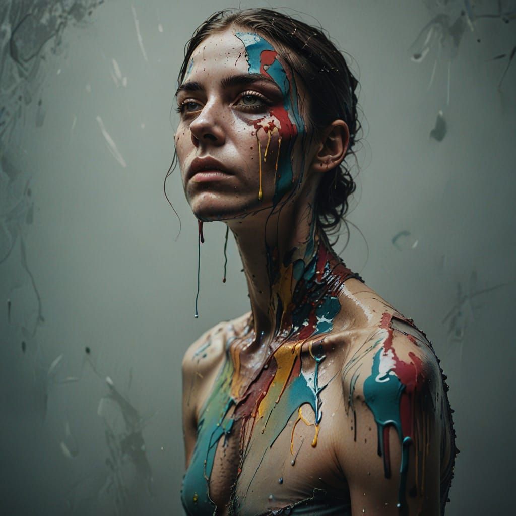 Hyperrealistic Full Body Portrait with Dramatic Lighting