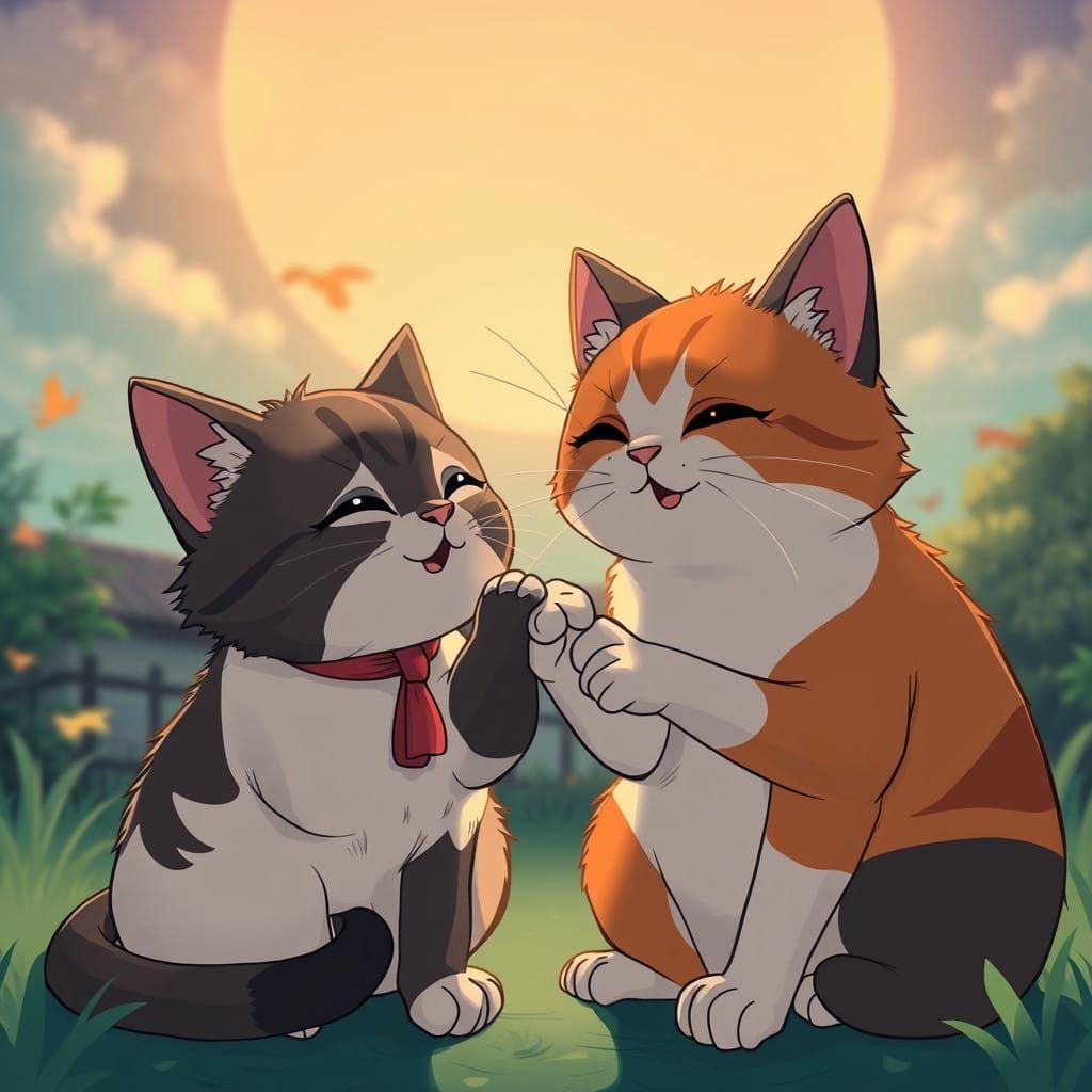 Cute Cat Celebrates Joyful Wedding with Friends