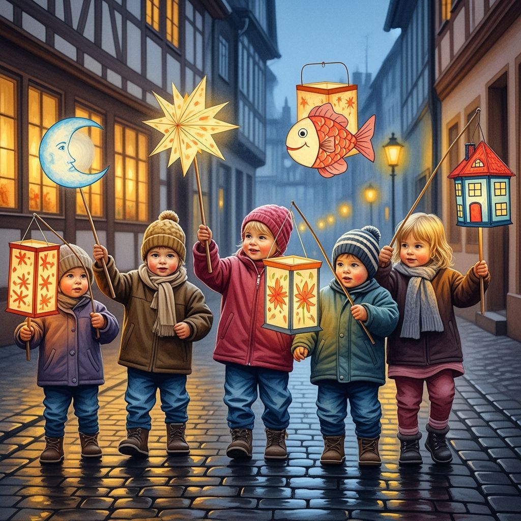 Toddlers Celebrate St. Martin's Night with Paper Lanterns