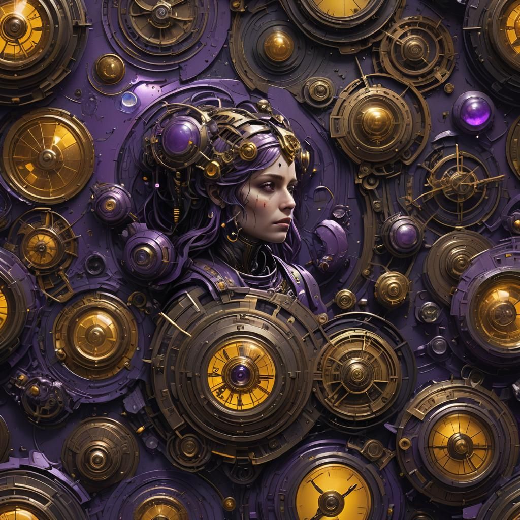 Dark Fantasy Collage in Science Fiction Style