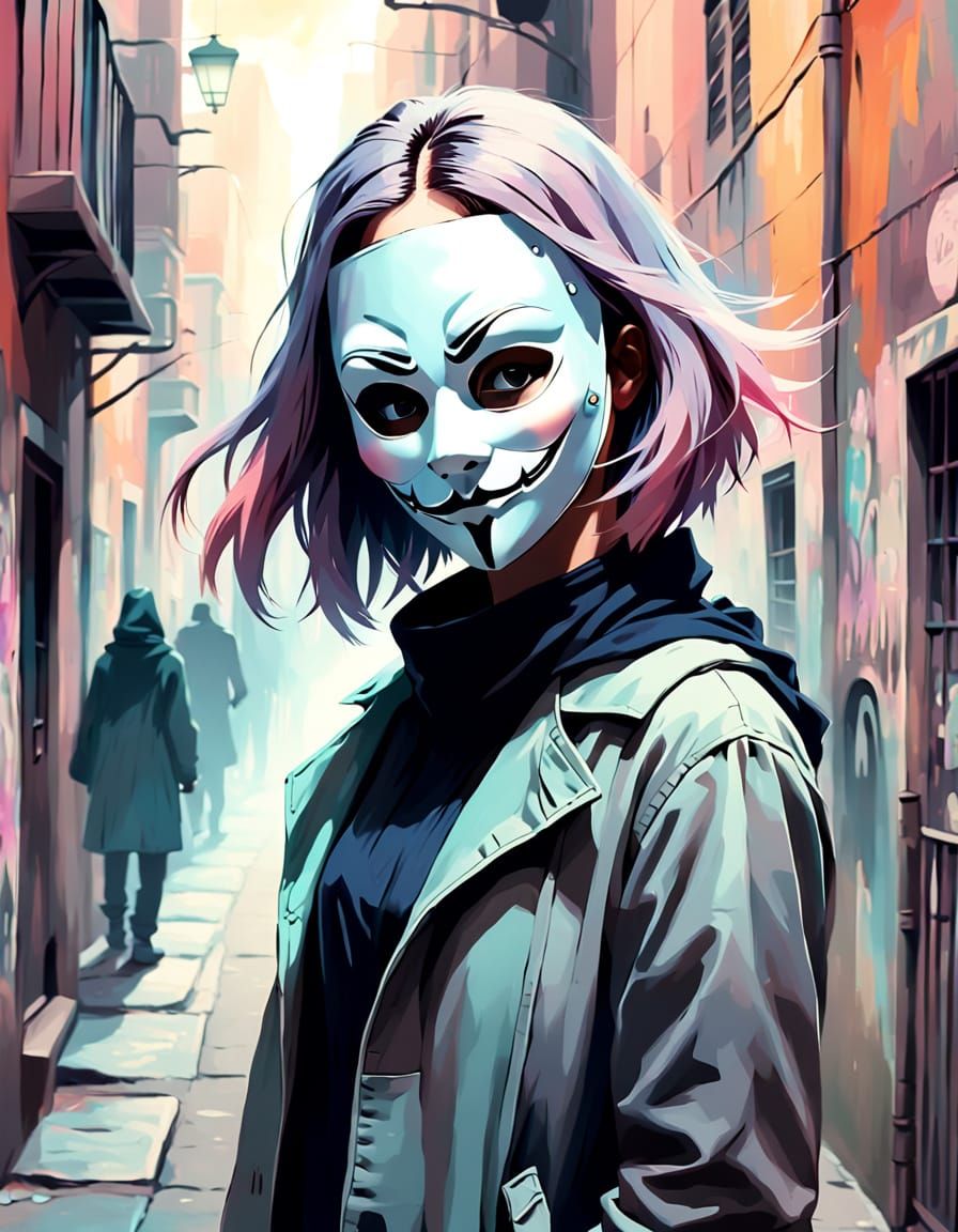 VENDETTA - Pastel colors, Dadaism, Airbrush