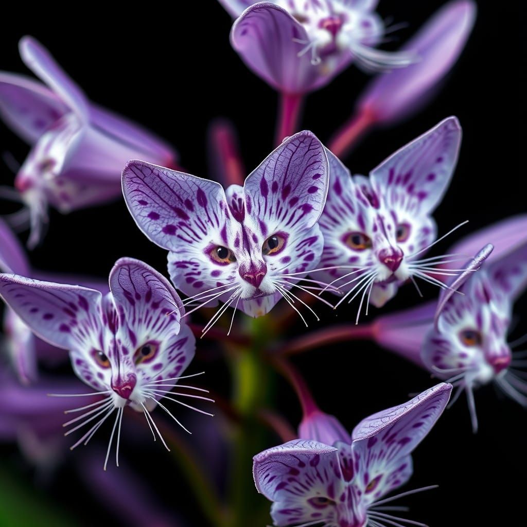 Macro View of Cat Face Flowers